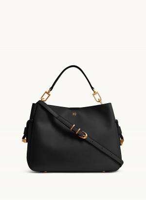 Donna Karan Bellerose Satchel Táska Fekete | Hungary_DK36361