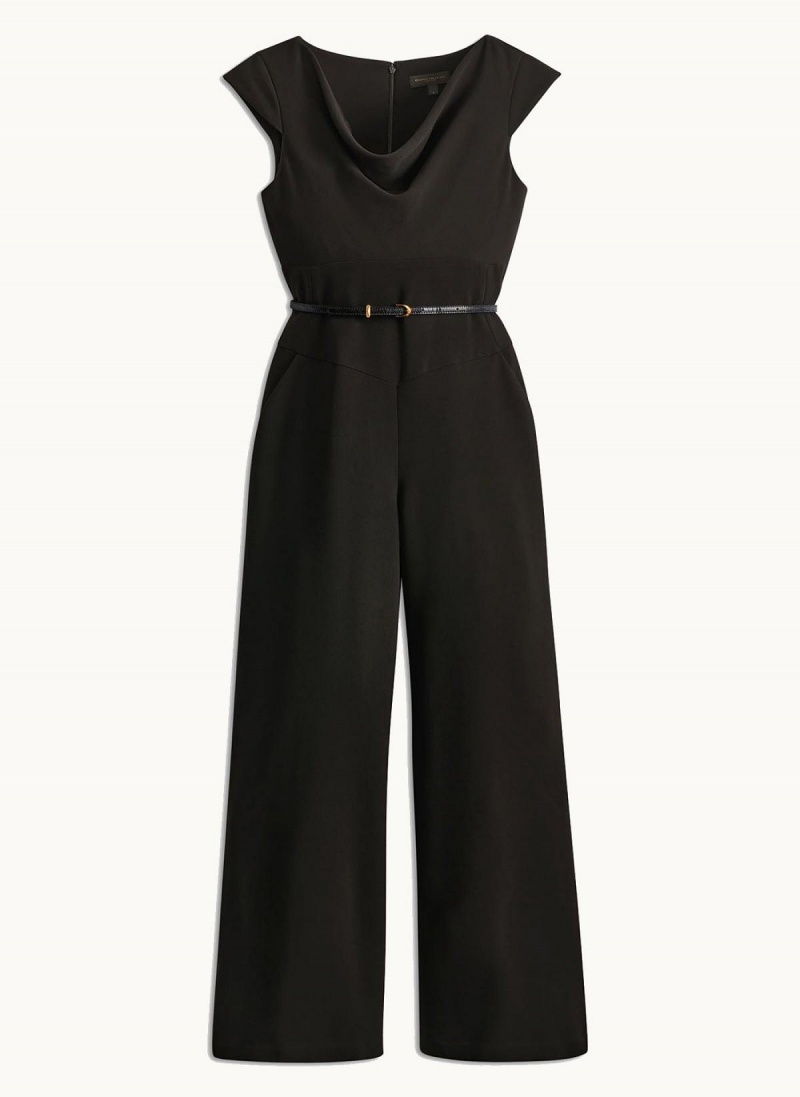 Donna Karan Belted With Pockets Jumpsuit Fekete | Hungary_DK51770