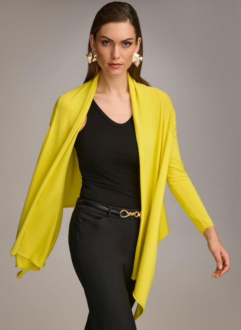 Donna Karan Drape Cardigan Sweaters and Tops Színes | Hungary_DK62324