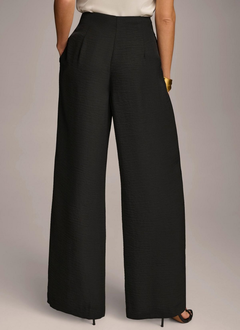 Donna Karan High Waisted Nadrág Fekete | Hungary_DK10220