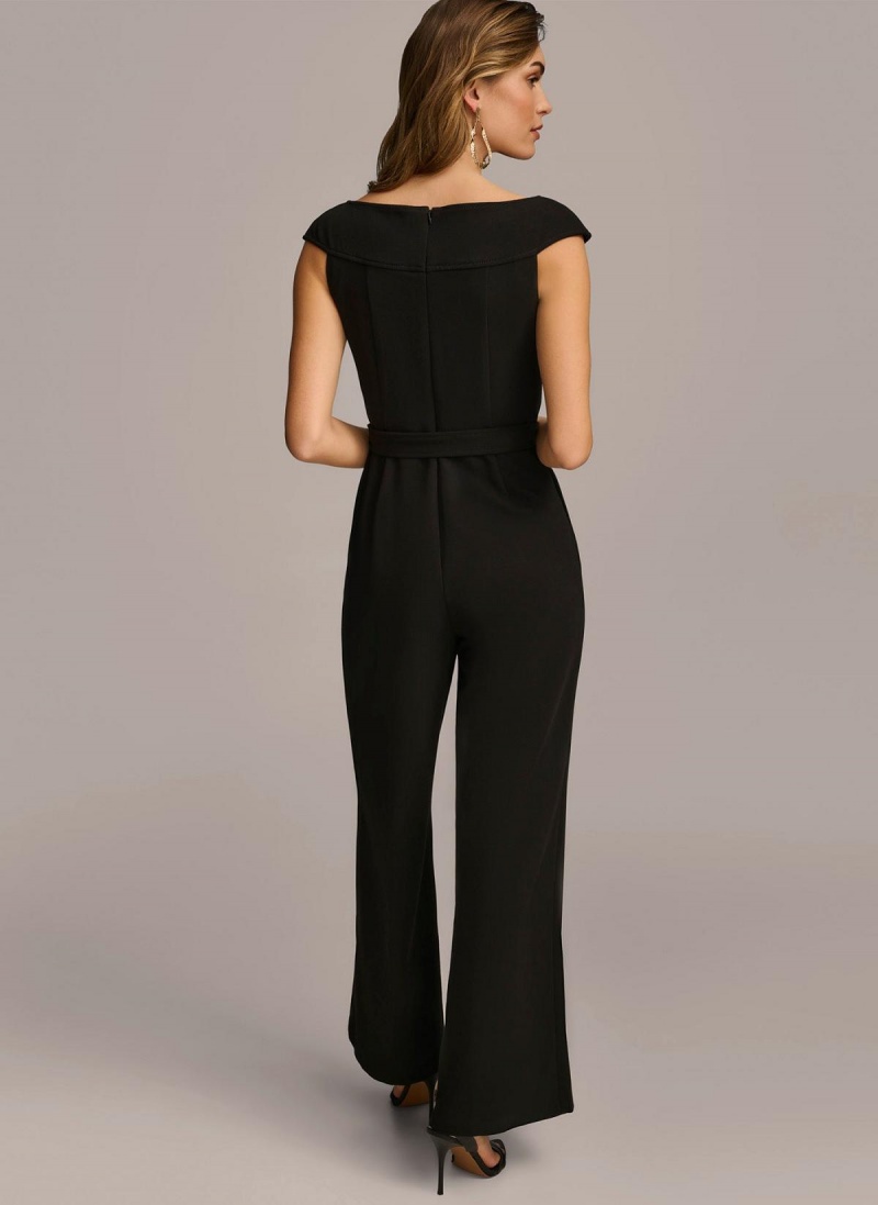 Donna Karan Jumpsuit With Hardware Belt Jumpsuit Fekete | Hungary_DK58487