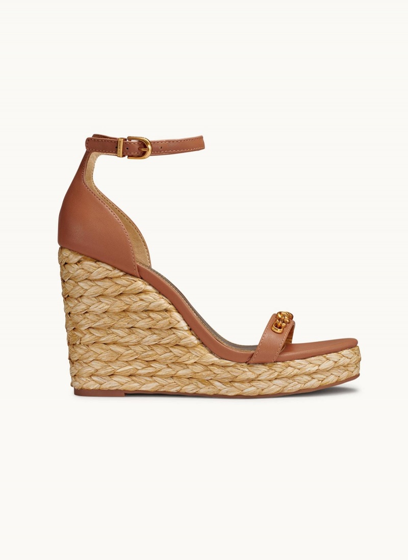 Donna Karan Yulissa Ankle Pántos Espadrille Magassarkú Barna | Hungary_DK21472