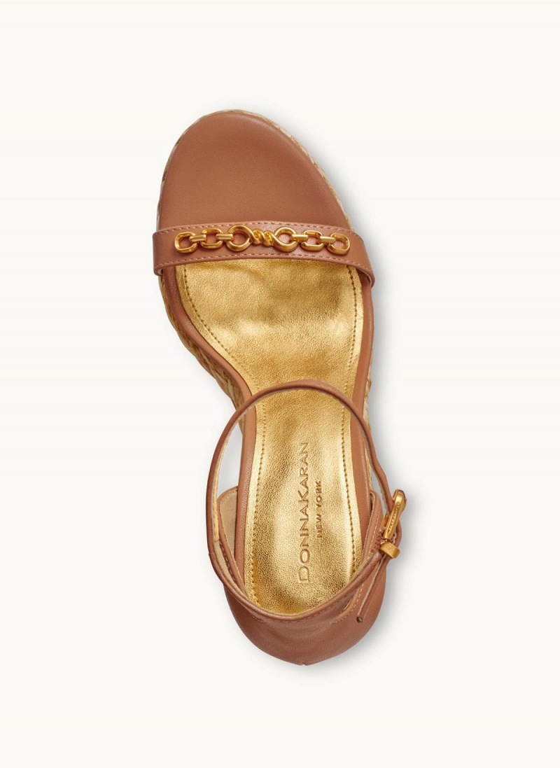 Donna Karan Yulissa Ankle Pántos Espadrille Szandál Barna | Hungary_DK26035